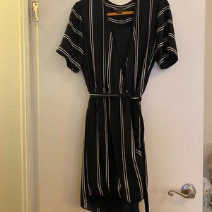 Armani Exchange Navy Pinstripe Dress